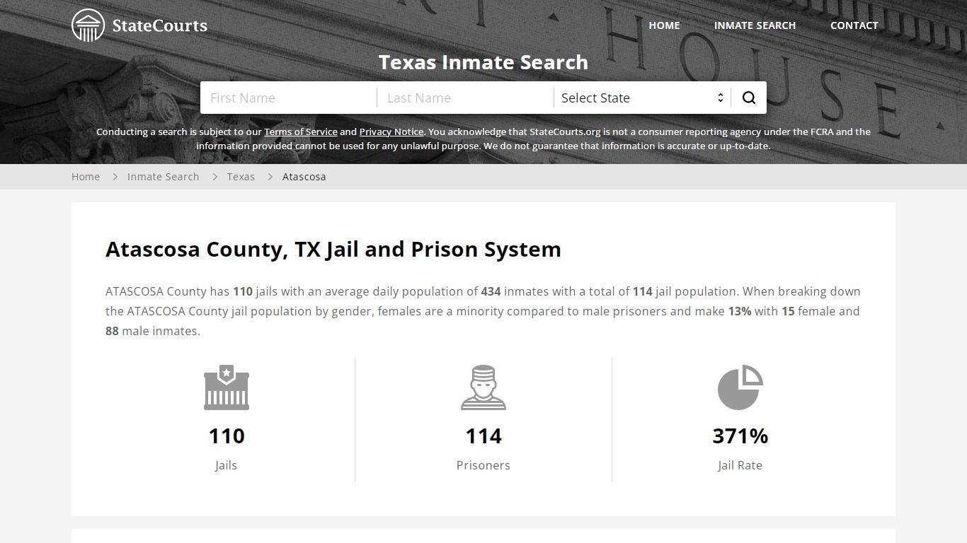 Atascosa County, TX Inmate Search - StateCourts