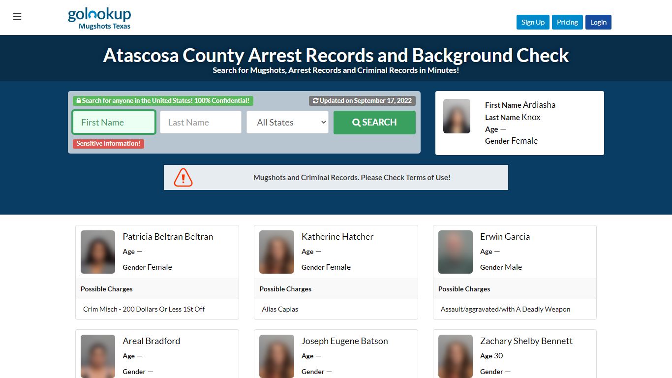 Atascosa County Mugshots, Atascosa County Arrest Records - GoLookUp